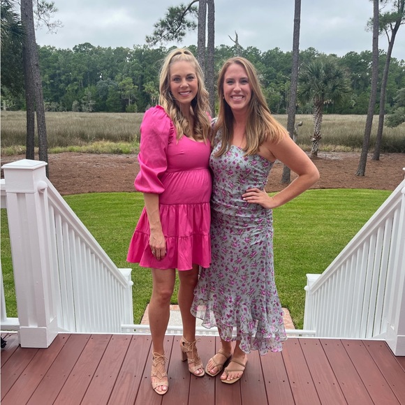 ASTR pink and blue flowy dress - Picture 3 of 8